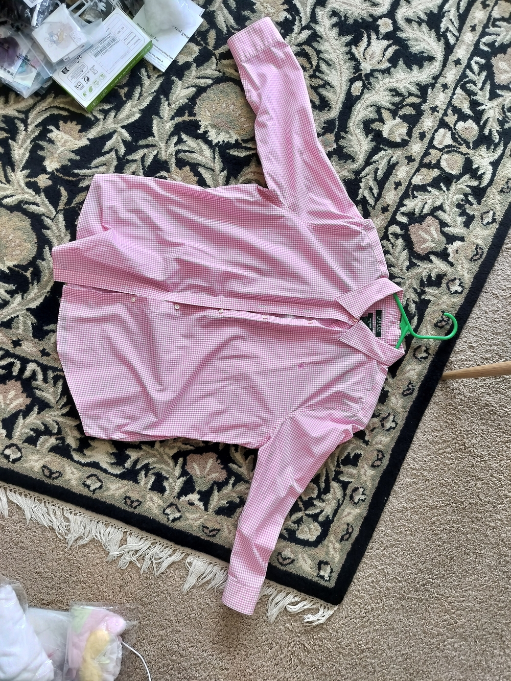 Ralph Lauren Pink Gingham Button-Down Shirt